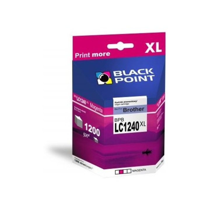 Black Point patron BPBLC1240XLM (Brother LC1240M) piros