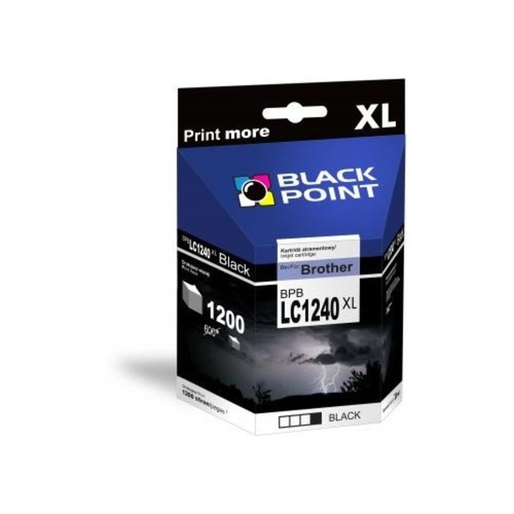 Black Point patron BPBLC1240XLBK (Brother LC1240BK) fekete