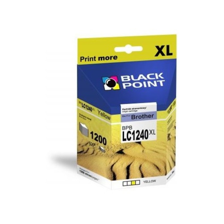 Black Point patron BPBLC1240XLY (Brother LC1240Y) sárga