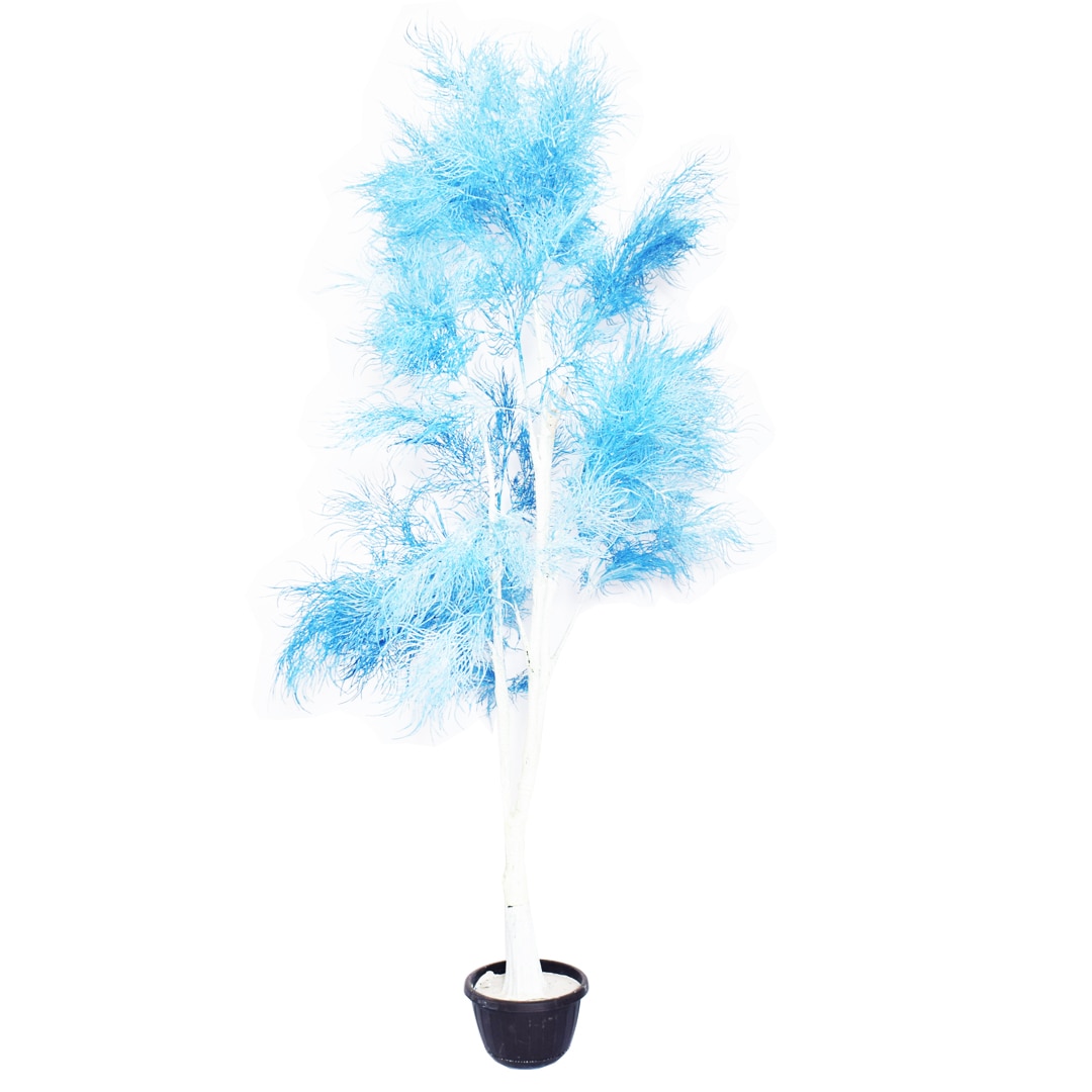 Copac artificial Phoenix fara ghiveci, Naimeed D3045, culoare Albastru, 200 cm