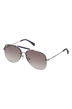 Zadig & voltaire, Ochelari de soare unisex cu lentile in degrade, Auriu/Bleumarin, 59-13-135 Standard Zadig & voltaire, Ochelari de soare unisex cu lentile in degrade, Auriu/Bleumarin, 59-13-135 Standard