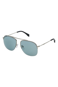 Zadig & voltaire, Ochelari de soare unisex cu rama metalica, Argintiu, 57-16-135 Standard Zadig & voltaire, Ochelari de soare unisex cu rama metalica, Argintiu, 57-16-135 Standard