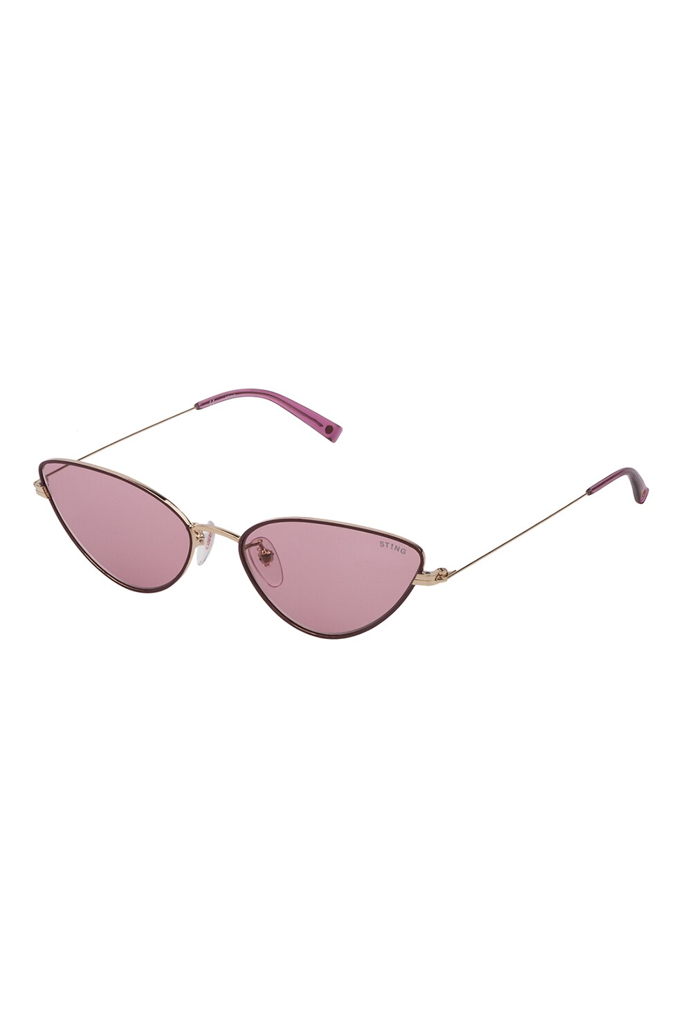 STING, Ochelari de soare cat-eye, Auriu/Roz fandango, 56-16-140 Standard