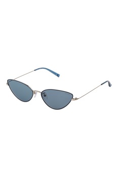 STING, Ochelari de soare cat-eye, Albastru/Auriu, 56-16-140 Standard STING, Ochelari de soare cat-eye, Albastru/Auriu, 56-16-140 Standard