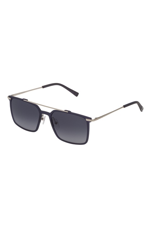 STING, Правоъгълни слънчеви очила, Тъмносин / Сребрист, 55-18-140 Standard