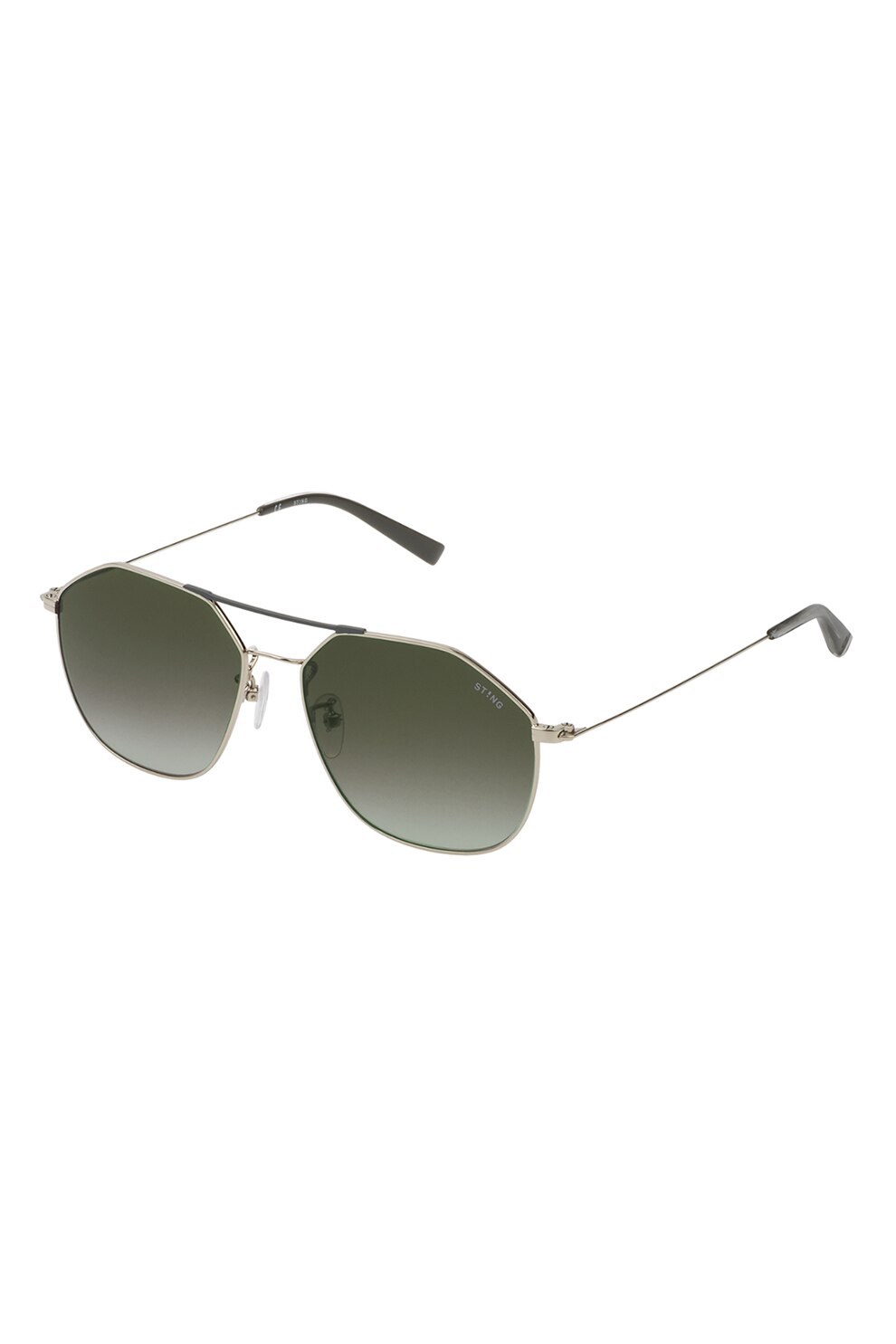STING, Ochelari de soare aviator cu lentile in degrade, Auriu/kaki, 56-15-145 Standard