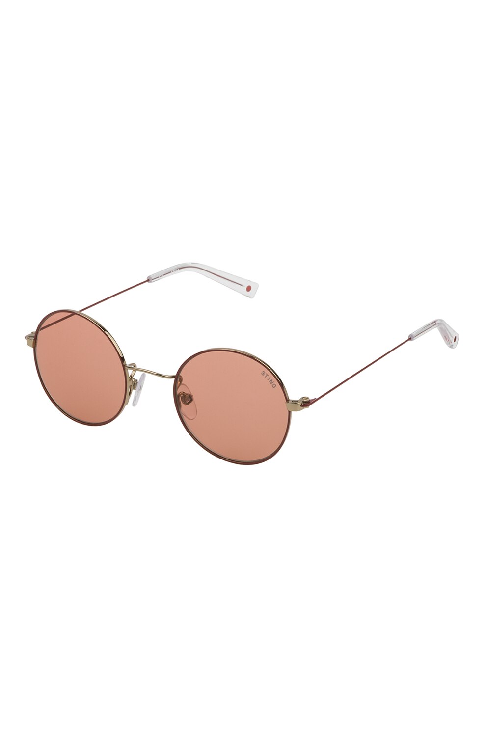STING, Ochelari de soare unisex rotunzi, Auriu/Maro, 45-20-140 Standard