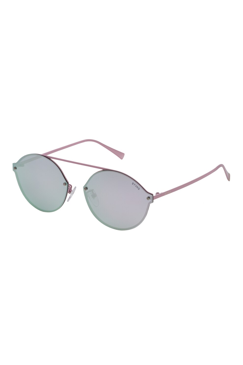 STING, Ochelari de soare unisex rotunzi-aviator, Roz/Gri, 59-14-140 Standard