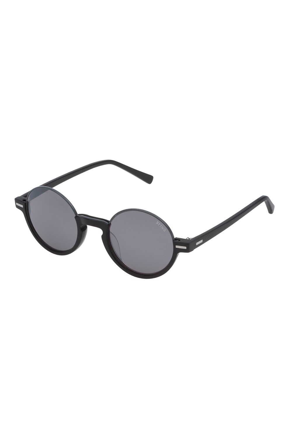 STING, Ochelari de soare unisex rotunzi, Negru, 47-20-140 Standard