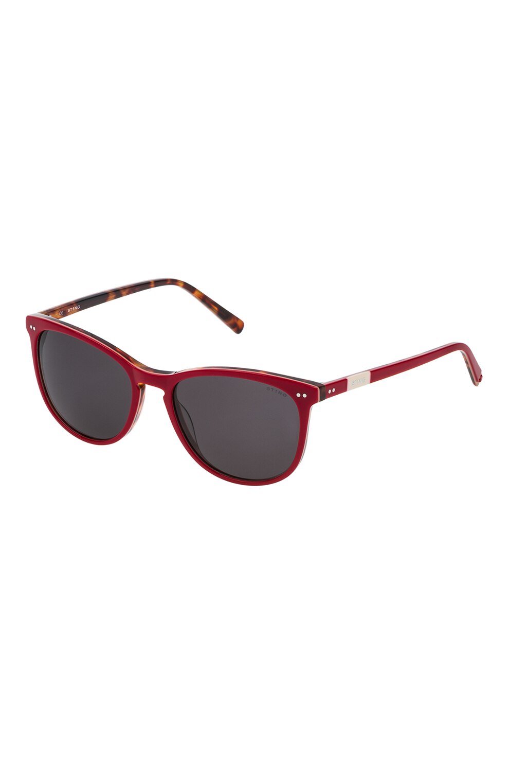 STING, Ochelari de soare cu lentile uni, Rosu inchis, 54-18-135 Standard