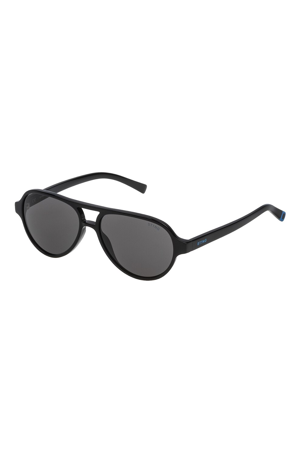 STING, Ochelari de soare aviator cu lentile uni, Negru, 51-13-130 Standard
