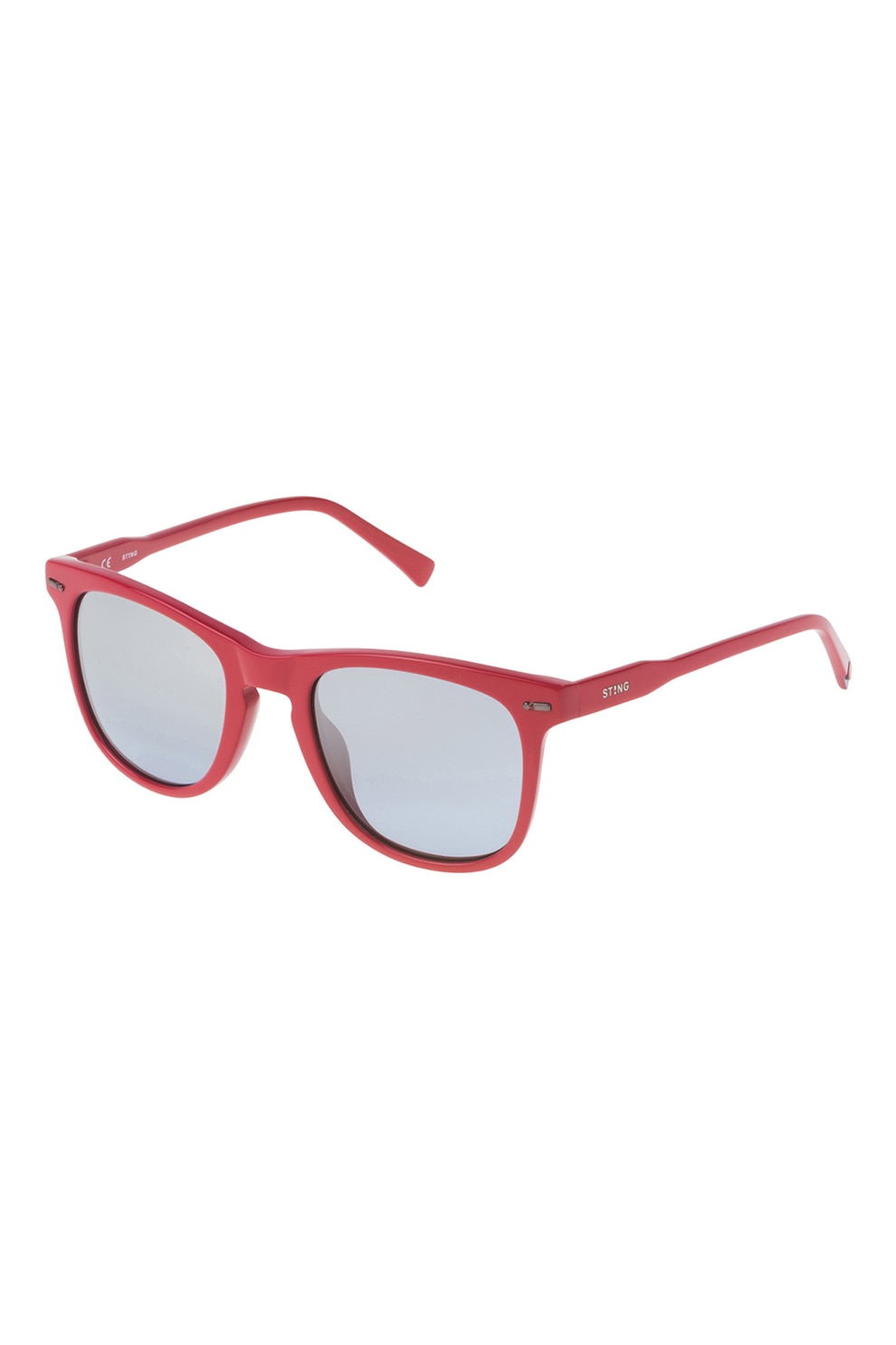 STING, Ochelari de soare unisex cu lentile uni, Rosu, 51-16-140 Standard