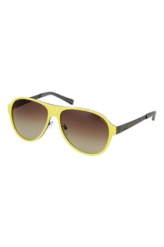 STING, Ochelari de soare aviator cu lentile in degrade, Galben/Gri hematit, 57-14-135 Standard STING, Ochelari de soare aviator cu lentile in degrade, Galben/Gri hematit, 57-14-135 Standard