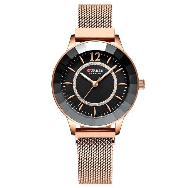 Ceas de dama Curren 9066-C, Aur roz