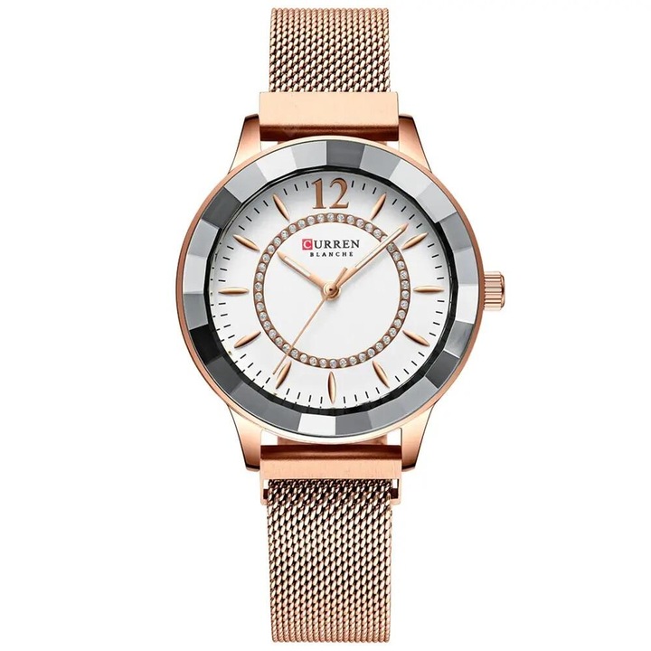 Ceas de dama Curren 9066-D, Aur roz