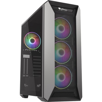 Carcasa Genesis Irid 515 ARGB Midi, MiddleTower, Tempered Glass, Negru Carcasa Genesis Irid 515 ARGB Midi, MiddleTower, Tempered Glass, Negru
