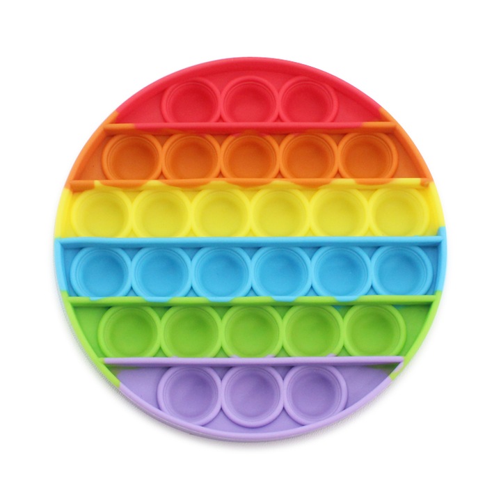 Mappy Pop it szilikon szenzoros játék, kerek, szivárvány