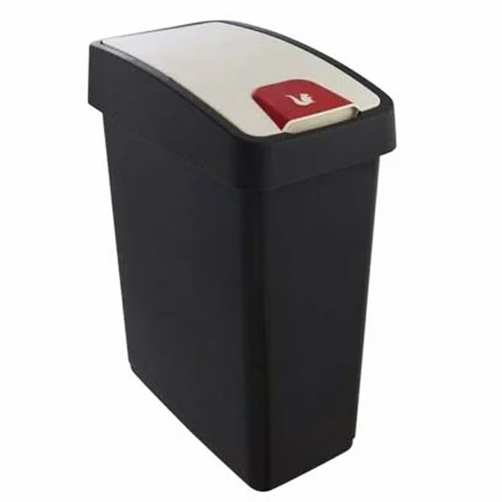 Кош за отпадъци, PVC, Антрацит, 10 L, 18 х 29,5 х 36,5