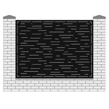 Panou Gard Mare Tabla CNC Model Linii 1, 140 x 200 cm Panou Gard Mare Tabla CNC Model Linii 1, 140 x 200 cm