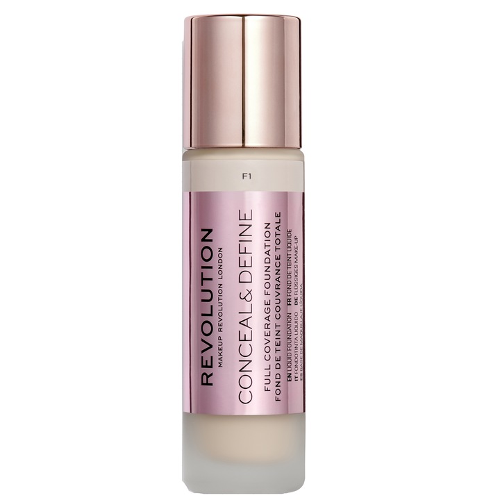 Makeup Revolution Conceal & Define Foundation, F1, 23 мл
