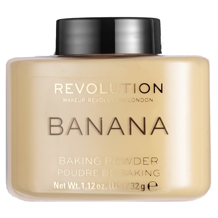 Pudra pulbere Makeup Revolution Baking Powder, 32 g, Banana