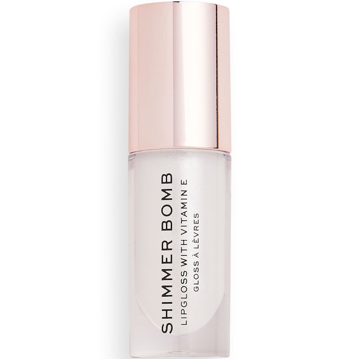 Блестящ гланц за устни Makeup Revolution Shimmer Bomb, 4,6 мл, Light Beam