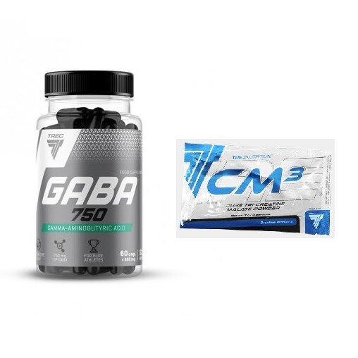 Supliment alimentar TREC Nutrition Gaba 750, 60 Capsules