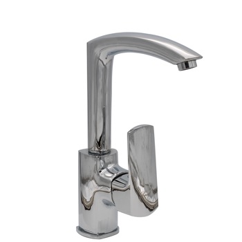 Baterie de bucatarie cu teava inalta, Smack, 8757, alama, crom, racorduri flex 1/2 Baterie de bucatarie cu teava inalta, Smack, 8757, alama, crom, racorduri flex 1/2