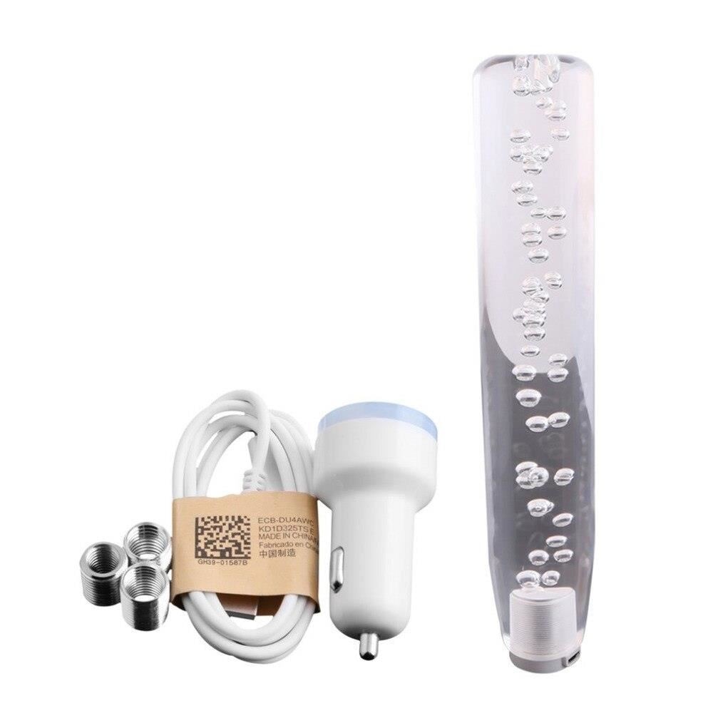 Ornament maneta schimbator viteze, tip blue bubble, cu incarcator dual 3.1A