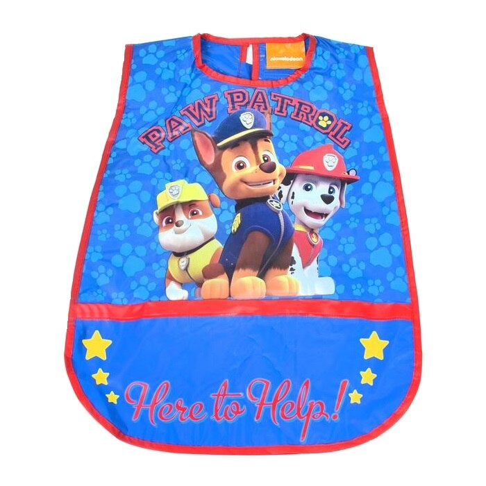 Sort erou Paw Patrol copii, cu imprimeu pentru pictura, 3-6 ani, Rosu/Albastru, 46.4x36.3 cm