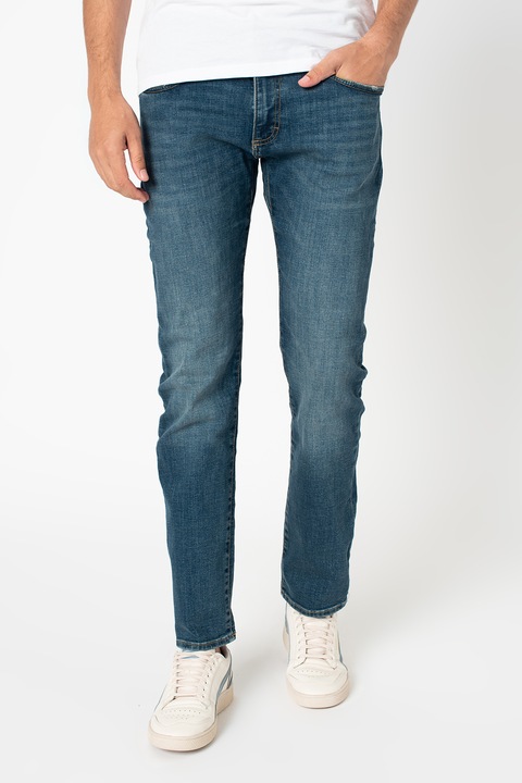 Lee, Blugi slim fit MVP In King, Albastru inchis/Alb murdar, W31-L32