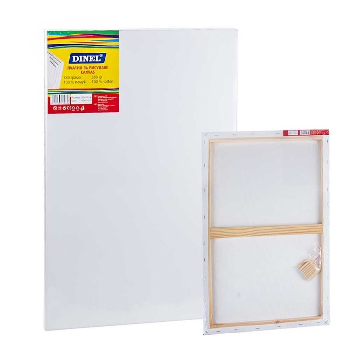 Грундирано платно от памук Dinel, 40 x 60 см