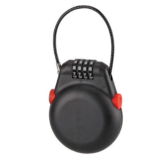 Lacat cu cifru, Multicable, cablu retractabil 1 m