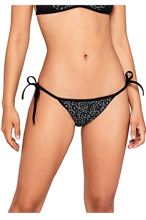 Дамски бански - долна част JUP Iris&Lilly, Бразилска кройка, С връзки, Черен