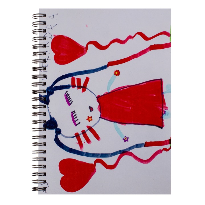 Agenda copii No. 8, alb/multicolor, format A5