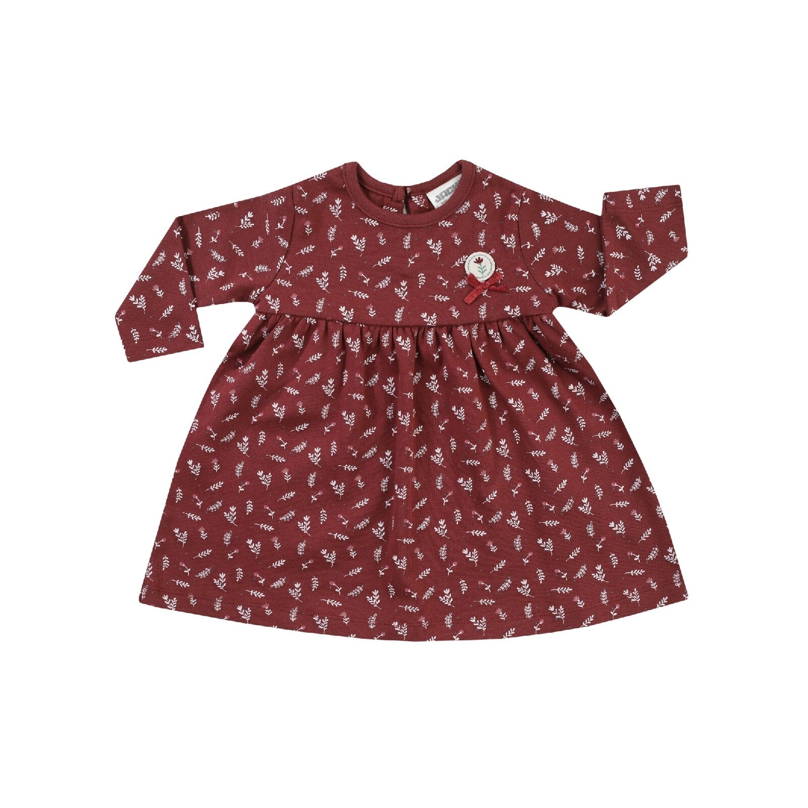 Rochita cu maneca lunga, bumbac 100%, Bordo, Backyard