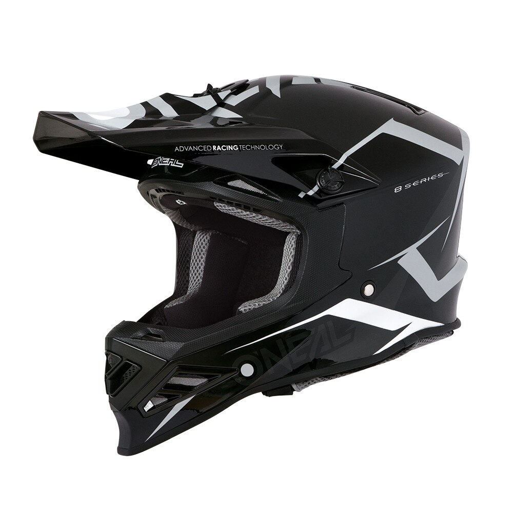 Casca Motocross O'Neal 8 Series Blizzard, Negru/Gri, L