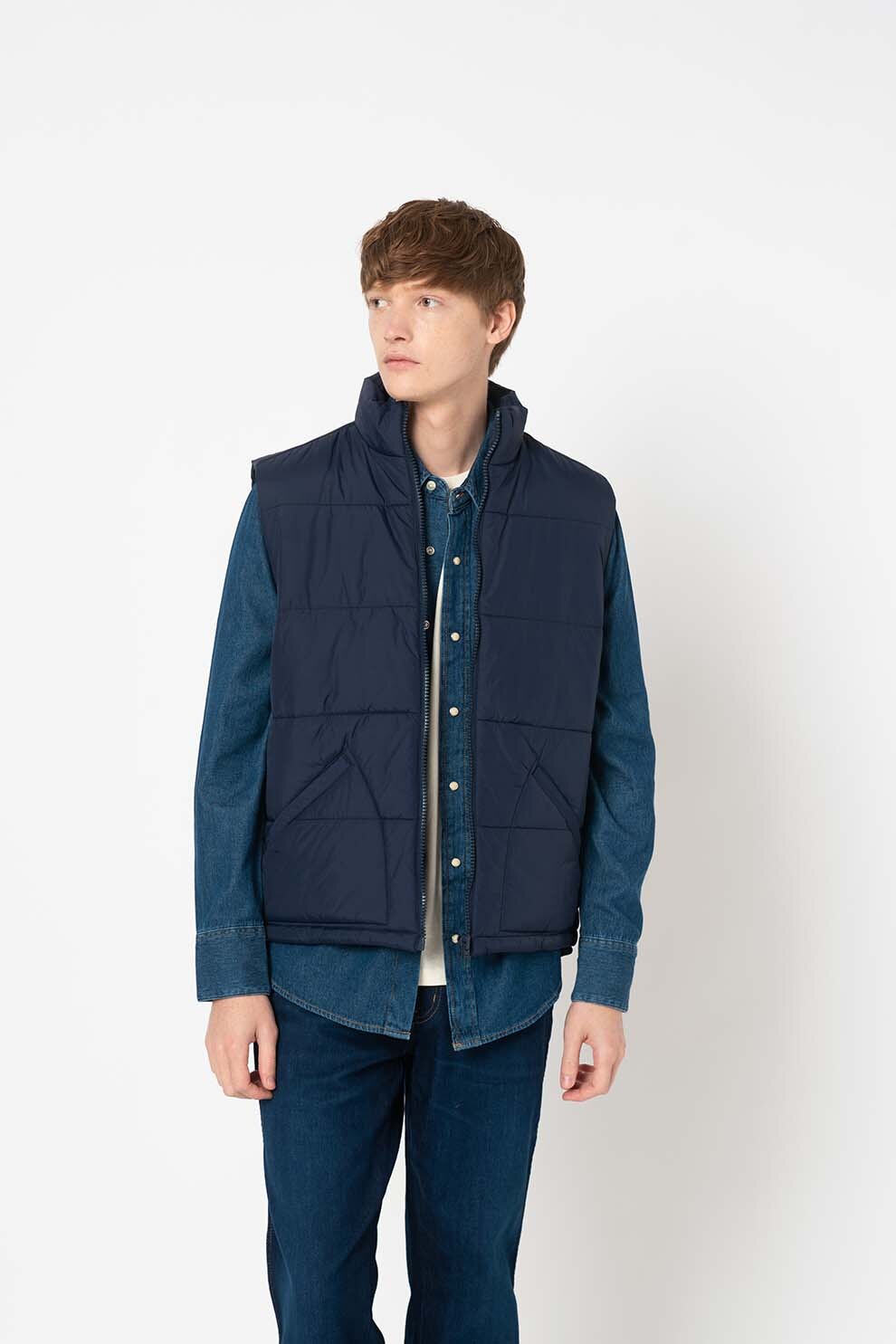 Wrangler, Vesta matlasata cu fermoar The Vest, Bleumarin