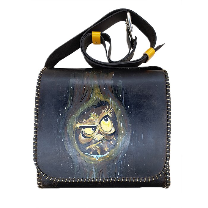 Poseta pictata, AG Design, culoare maro, dimensiune 23/22.5/9.5