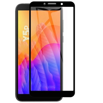 Folie Sticla 9D Full Cover compatibila cu Huawei Y5p, Premium Quality, Negru Folie Sticla 9D Full Cover compatibila cu Huawei Y5p, Premium Quality, Negru