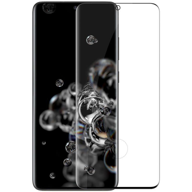 Folie de protectie Full Screen din sticla, Magic, Compatibila cu Samsung S20 Ultra, Transparent/Negru