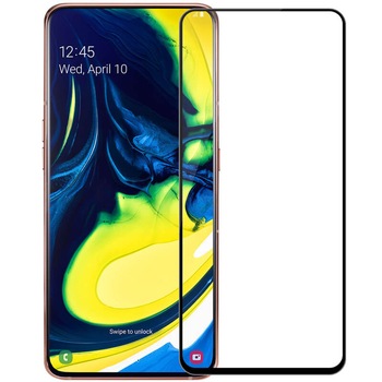 Folie de Sticla pentru Samsung A90, Full Glue, Full Cover, Negru Folie de Sticla pentru Samsung A90, Full Glue, Full Cover, Negru