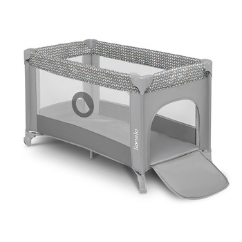 Patut pliant, Lionelo, Stefi, cu un nivel Concrete din Metal, Poliester, 120x60 cm, Gri Patut pliant, Lionelo, Stefi, cu un nivel Concrete din Metal, Poliester, 120x60 cm, Gri