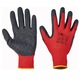 Set 3 manusi de protectie, Hs-04-012, din poliester, imersate in latex, cu manseta elastica, marimea 9 (L)