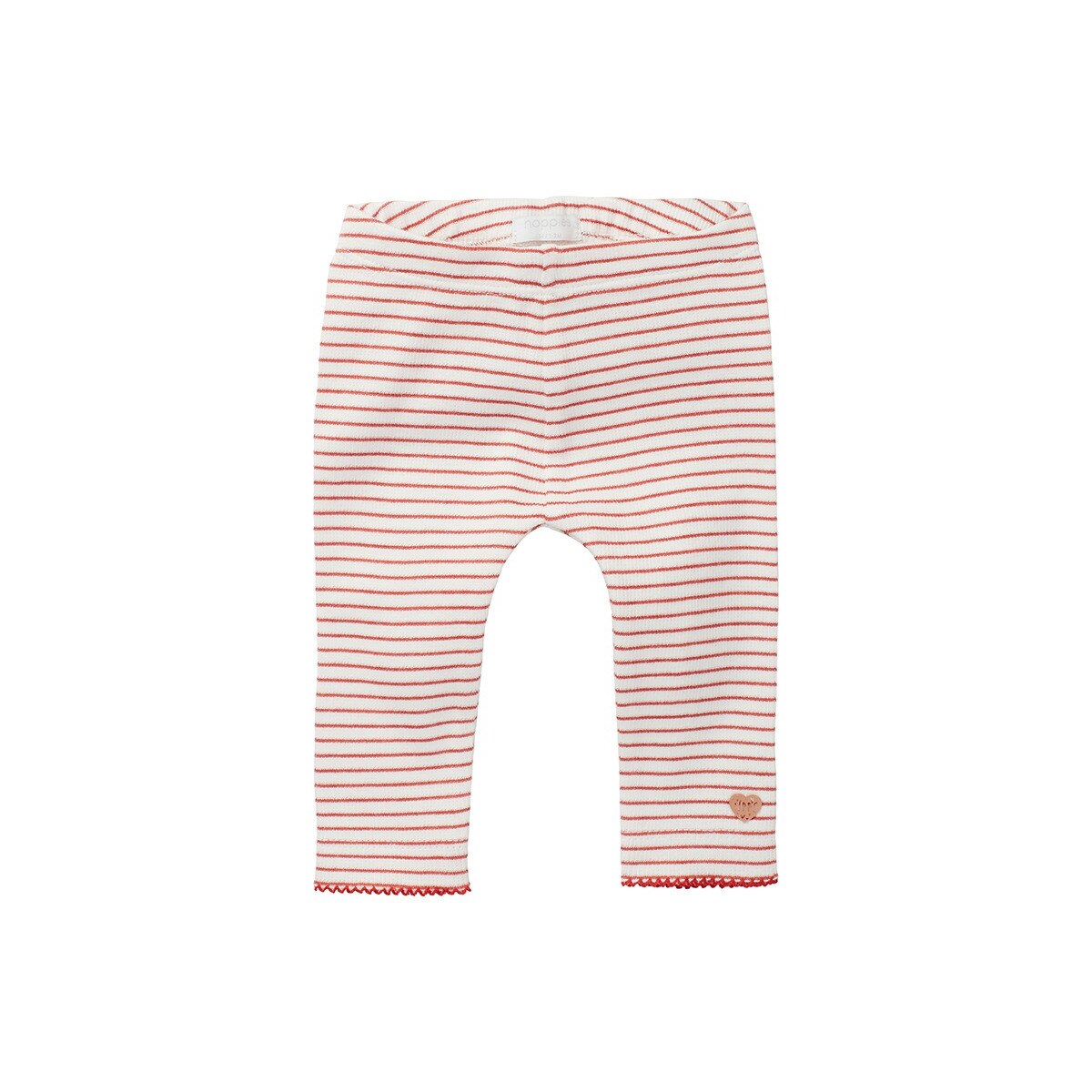 Colanti bebe, NOPPIES, bumbac organic, cu dungi, Mehna, rosu