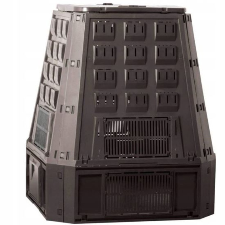 Compostor de gradina, 630 L, negru, Evogreen - eMAG.ro