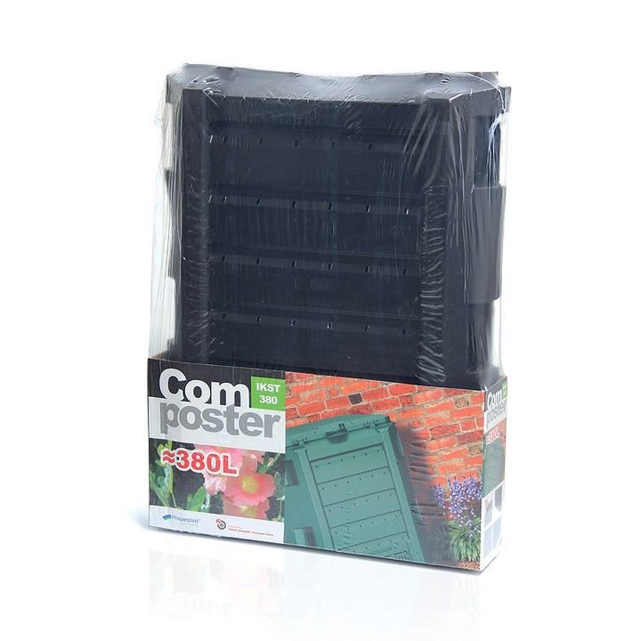 Compostor de gradina, 380 L, negru, Compogreen - eMAG.ro