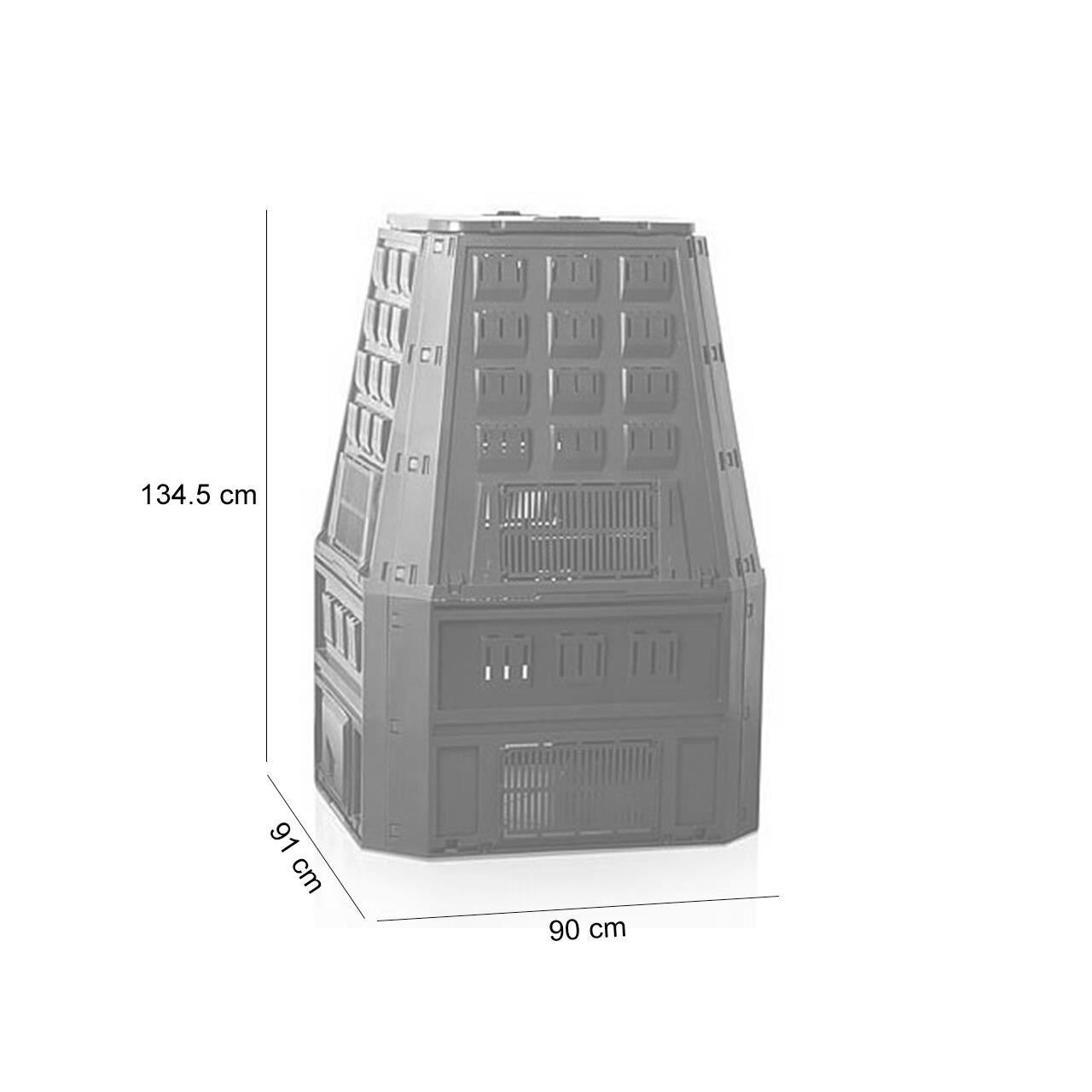 Градински компостер, 850 л, Зелен - eMAG.bg
