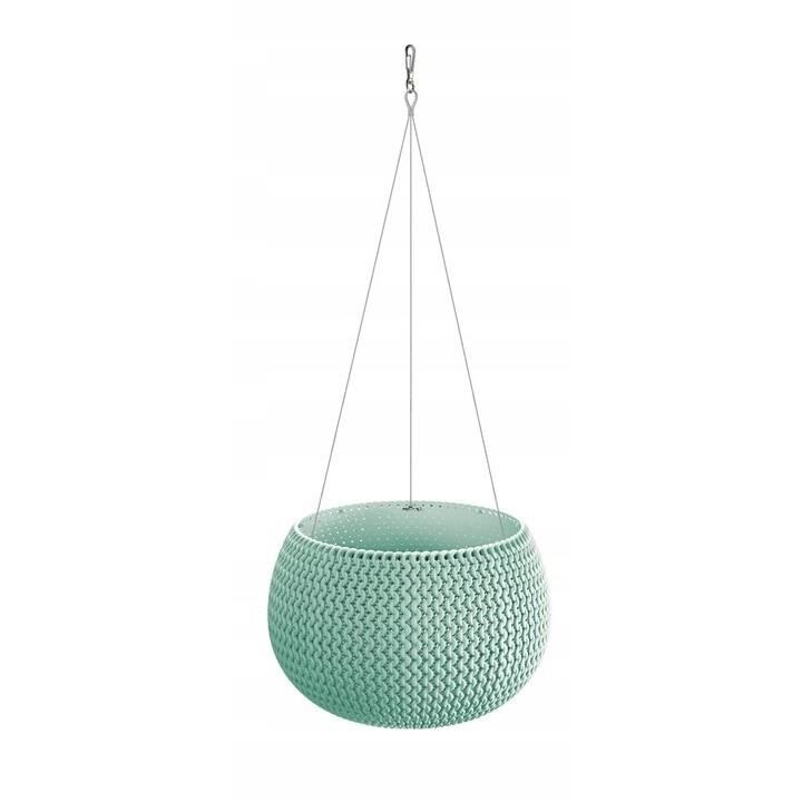 Ghiveci decorativ cu lant, rotund, verde, 23.9x16.1 cm, Splofy Bowl WS