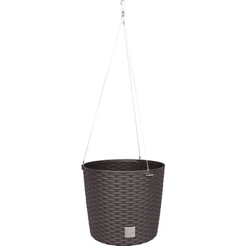 Ghiveci decorativ cu lant, rotund, maro, 25.6x21.9 cm, Rato Round WS Ghiveci decorativ cu lant, rotund, maro, 25.6x21.9 cm, Rato Round WS